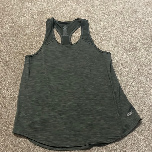 Green Modeled Mesh Workout Tank - Picture 1 of 3